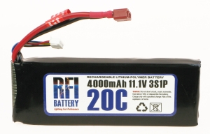 RFI 4000mah 20C 11.1V (3S1P) 1C CHARGE (XH)