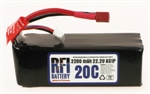 RFI 2200mah 20C 22.2V (6S1P) 1C CHARGE (XH)