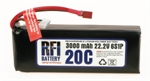 RFI 3000mah 20C 22.2V (6S1P) 1C CHARGE (XH)