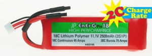 ENERG-PRO 18C LIPO 2500 (3S1P) 2C CHARGE (XH)