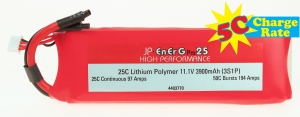 ENERG-PRO 25C LIPO 3900 (3S1P) 5C CHARGE (XH)