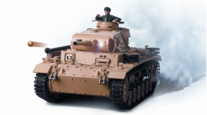 TAUCH PANZER III TANK DESERT WITH 6mm SHOOTER RTR