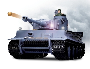 4400880 TIGER I TANK GREY WITH 6mm SHOOTER