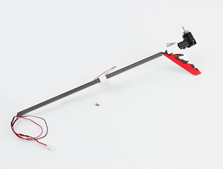 AZSH1369R Tail Boom, Fins and Motor Set, Red: Chronos CX 100