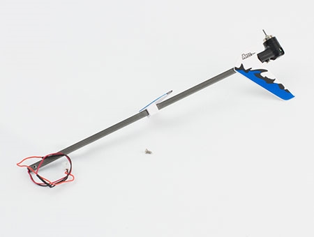 AZSH1369b Tail Boom, Fins and Motor Set, Blue: Chronos CX 100