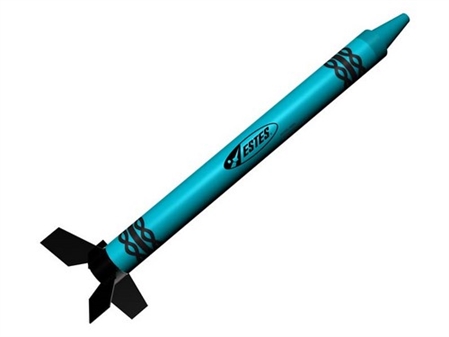 D-ES1110 Atomic Aqua Crayon Rocket - RTF