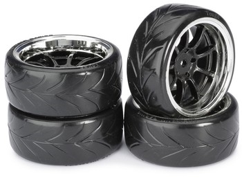 Wheel Set Drift LP 9 Spoke Profile A Black/Chrome (Pack of 4)