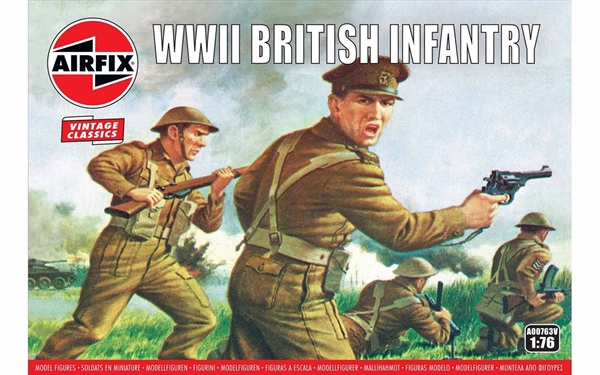Airfix 1:76 Scale Plastic Figures British Infantry Northern Europe - A00763V