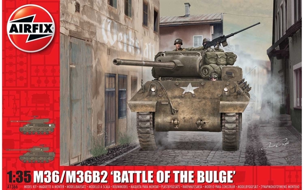 Airfix 1:35 Scale Plastic Kit M36/M36B2 "Battle of the Bulge" Tank - A1366