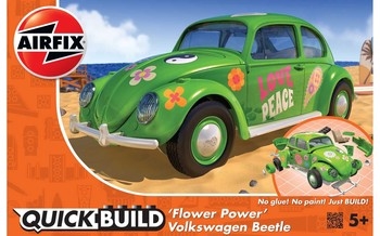 Airfix Quick Build Plastic Kit "Flower Power" Volkswagen Beetle - J6031