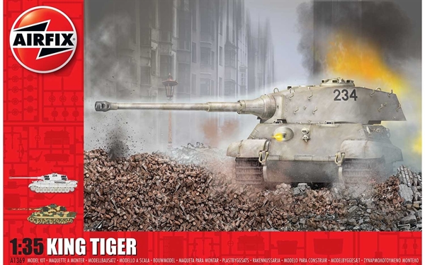 Airfix 1:35 Scale Plastic Kit German King Tiger Tank - A1369