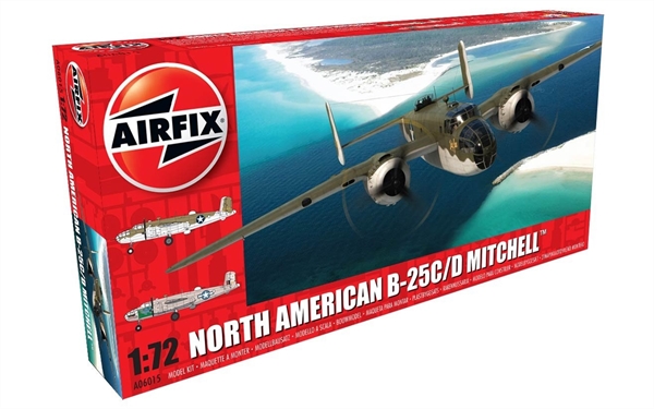 Airfix 1:72 Scale Plastic Kit North American B-25C/D Mitchell - A06015