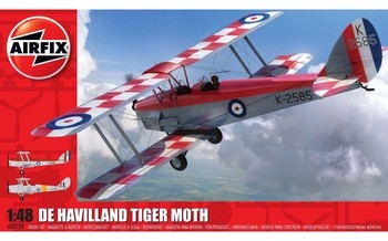 Airfix 1:48 Scale Plastic Kit De Havilland D.H.82a Tiger Moth - A04104