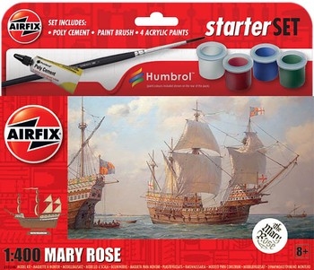 Airfix 1:400 Scale Plastic Kit Mary Rose Small Starter Set - A55114A