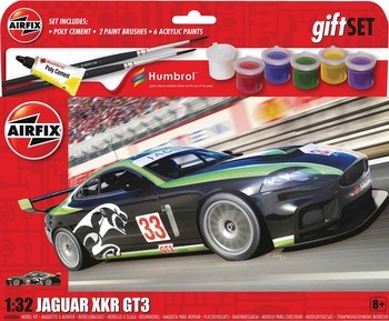 Airfix 1:32 Scale Plastic Kit Jaguar XKR GT3 Hanging Starter Gift Set - A55306A