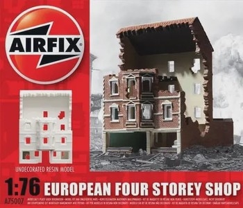 Airfix 1:76 Scale Resin Model Building European 4 Storey Shop - A75007