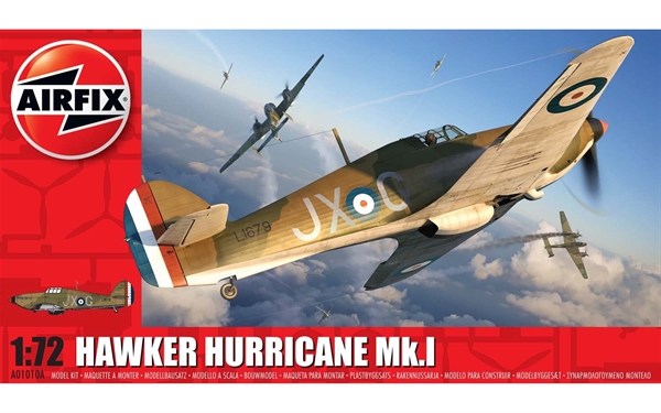 Airfix 1:72 Scale Plastic Kit Hawker Hurricane Mk. 1 - A01010A