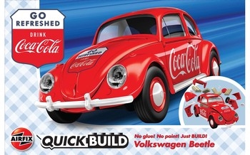 Airfix Quick Build Plastic Kit Coca-Cola® Volkswagen Beetle - J6048