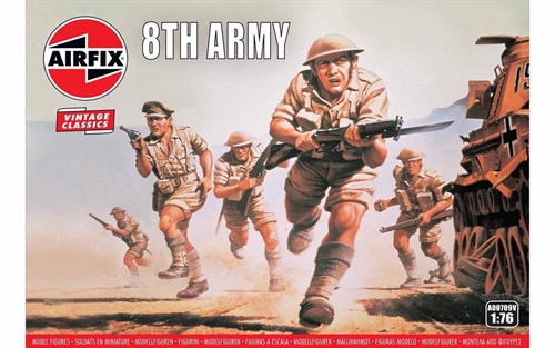Airfix 176 Scale Plastic Figures WWII British 8th Army - A00709V
