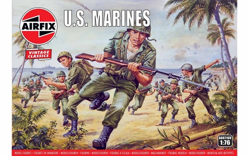 Airfix 176 Scale Plastic Figures US Marines - A00716V