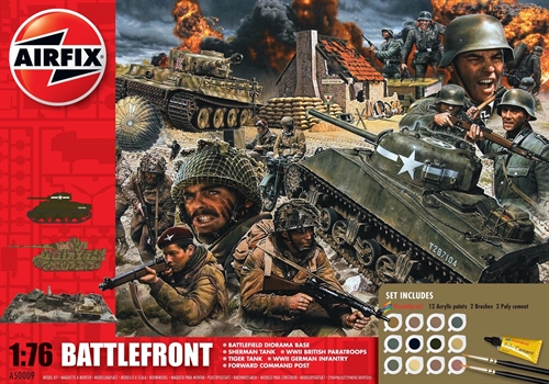 Airfix 176 Scale Plastic Kit D-Day Battlefront 75th Anniversary Diorama Gift Set - A50009A