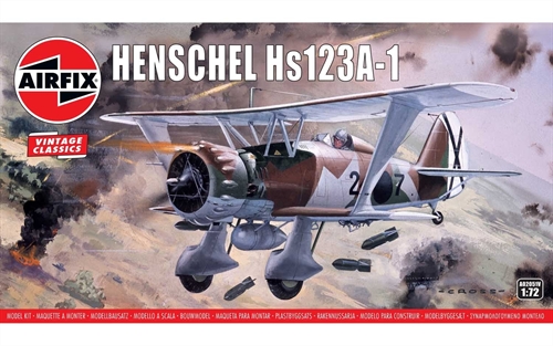 Airfix 172 Scale Plastic Kit Henschel Hs123A-1 Vintage - A02051V