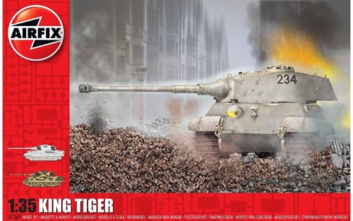 Airfix 135 Scale Plastic Kit German King Tiger Tank - A1369