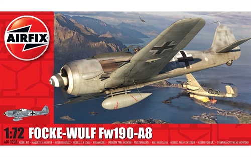Airfix 172 Scale Plastic Kit Focke Wulf Fw190A-8 - A01020A
