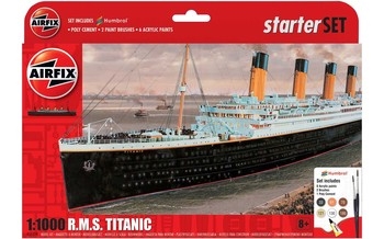 Airfix 11000 Scale Plastic Kit RMS Titanic Starter Set - A55314