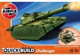 Airfix Quick Build Plastic Kit Challenger Tank Green - J6022