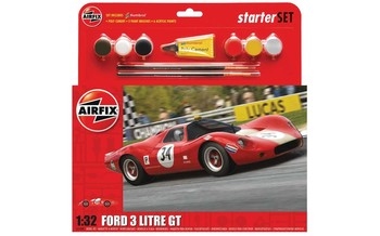 Airfix 132 Scale Plastic Kit Ford 3 Litre GT Starter Set - A55308