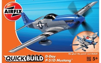 Airfix Quickbuild Plastic Kit D-Day P-51D Mustang - J6046