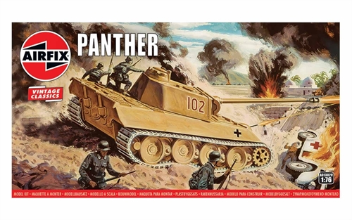 Airfix 176 Scale Plastic Kit Panther German Tank Vintage - A01302V