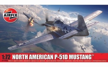 Airfix 172 Scale Plastic Kit North American P-51D Mustang - A01004