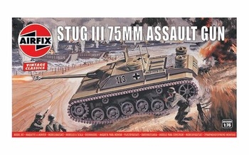 Airfix 176 Scale Plastic Kit Stug III 75mm Assault Gun Vintage - A01306V