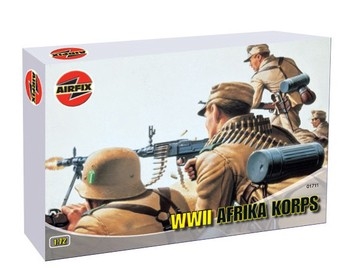 Airfix 172 Scale Plastic Kit Figures WWII German Afrika Korps - A01711
