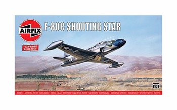 Airfix 172 Scale Plastic Kit F-80C Shooting Star Vintage - A02043V
