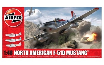 Airfix 148 Scale Plastic Kit North American F51D Mustang - A05136