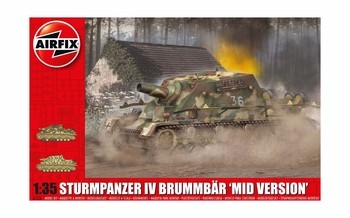 Airfix 135 Scale Plastic Kit Sturmpanzer IV Brummbar Tank Mid Version - A1376