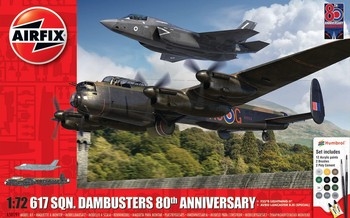 Airfix 172 Scale Plastic Kit 617 Squadron Dambusters 80th Anniversary Gift Set - A50191