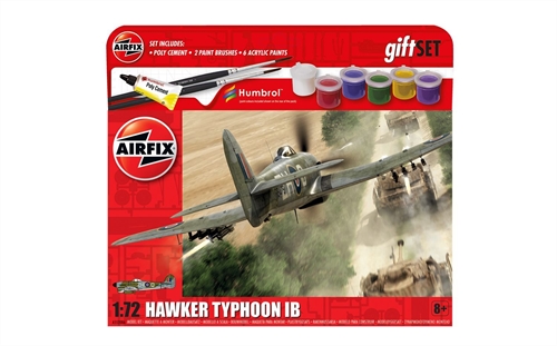 Airfix 172 Scale Plastic Kit Hawker Typhoon MkIb Hanging Starter Gift Set - A55208A