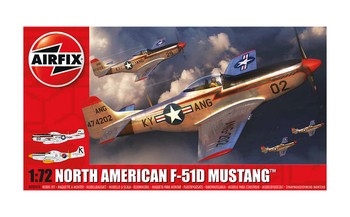 Airfix 172 Scale Plastic Kit North American F-51D Mustang - A02047A
