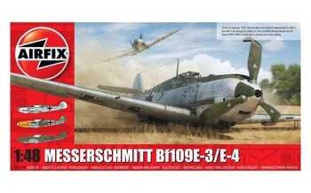Airfix 148 Scale Plastic Kit Messerschmitt Bf109E-3E-4 - A05120B