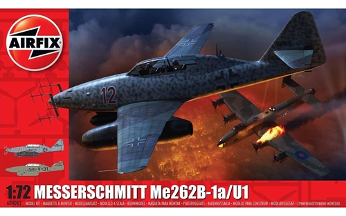 Airfix 148 Scale Plastic Kit Messerschmitt Me262B-1aU1 - A04062