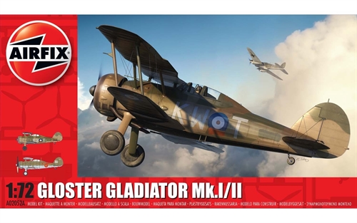 Airfix 172 Scale Plastic Kit Gloster Gladiator MkIII - A02052A