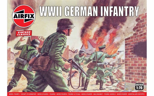 Airfix 176 Scale Plastic Figures WWII German Infantry - A00705V