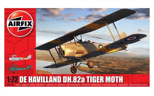 Airfix 172 Scale Plastic Kit De Havilland DH82a Tiger Moth - A02106