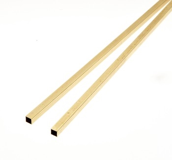 3.2mm Square Brass Tube (Pack of 2)