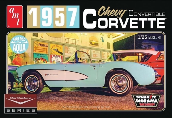 1:25 Cindy Lewis Car Culture - 1957 Chevy Corvette Convertible (Aqua)