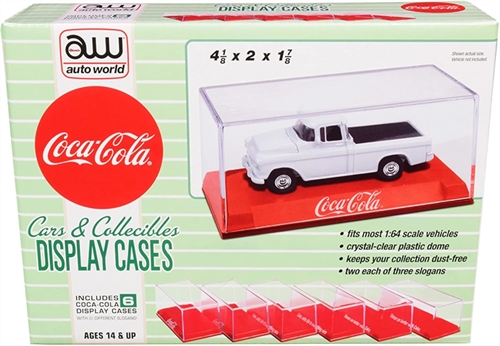 Acrylic Display Case 6 Pack Coca-Cola Red Base